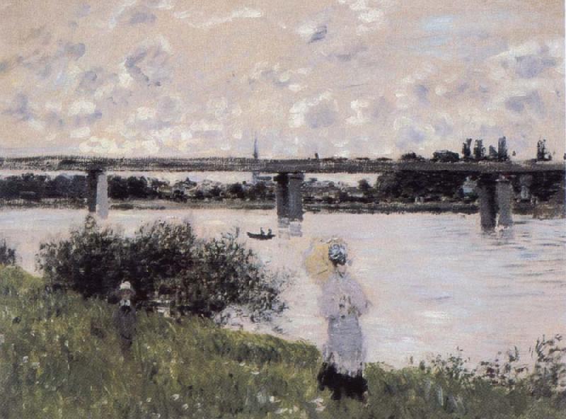 Claude Monet By the Bridge at Argenteuil Germany oil painting art
